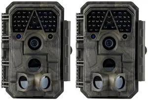 2 Pack (Non-Cellular, Non-WiFi) Trail Camera P70, 64MP 1296p, No-Glow IR Night Vision, Motion Activated, Waterproof, Game Camera 2 Pack (Non-Cellular, Non-WiFi) Trail Camera P70, 64MP 1296p, No-Glow IR Night Vision, Motion Activated, Waterproof, Game Camera