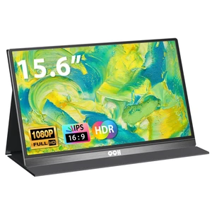 Portable Monitor, 15.6" FHD 1080P USB C HDMI Travel Monitor for Laptop Plug & Play Ultra Slim Alloy Second External Monitor for Laptop PC Phone Mac, Built-in Speaker with Smart Cover Portable Monitor, 15.6" FHD 1080P USB C HDMI Travel Monitor for Laptop Plug & Play Ultra Slim Alloy Second External Monitor for Laptop PC Phone Mac, Built-in Speaker with Smart Cover