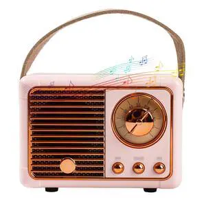 Mini Bluetooth Speaker, Vintage Retro Decor, Portable Wireless Bluetooth Speaker, Vintage Cute Old Fashion Style for Bedroom Kitchen Desk Office Party Outdoor Travel(Pink) Mini Bluetooth Speaker, Vintage Retro Decor, Portable Wireless Bluetooth Speaker, Vintage Cute Old Fashion Style for Bedroom Kitchen Desk Office Party Outdoor Travel(Pink)