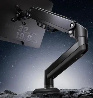 Single Monitor Stand, 15 to 32 Inch Monitors Arm, Adjustable Mount with C-Clamp and Grommet Installation, Made of Iron and Al, VESA Monitor Stand for Desk - Fits 4.4 to 19.8lbs Monitors Single Monitor Stand, 15 to 32 Inch Monitors Arm, Adjustable Mount with C-Clamp and Grommet Installation, Made of Iron and Al, VESA Monitor Stand for Desk - Fits 4.4 to 19.8lbs Monitors