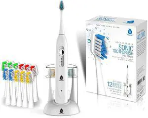 S430 SmartSeries Electronic Power Rechargeable Sonic Toothbrush with 40,000 Strokes Per Minute, 12 Brush Heads Included (White) S430 SmartSeries Electronic Power Rechargeable Sonic Toothbrush with 40,000 Strokes Per Minute, 12 Brush Heads Included (White)