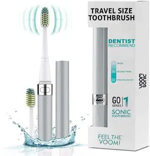 Electric Toothbrush Bathroom Essentials & Travel Essentials Electric Toothbrush for Adults 22,000 Strokes/Minute w/AAA Battery 2 Speed Go 1 Series (Silver) Electric Toothbrush Bathroom Essentials & Travel Essentials Electric Toothbrush for Adults 22,000 Strokes/Minute w/AAA Battery 2 Speed Go 1 Series (Silver)