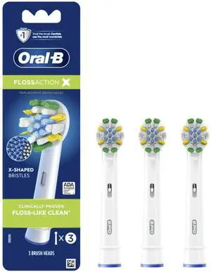 FlossAction Electric Toothbrush Replacement Brush Heads Refill, 3ct FlossAction Electric Toothbrush Replacement Brush Heads Refill, 3ct