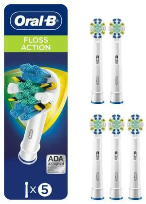 FlossAction Electric Toothbrush Replacement Brush Heads Refills, 5 Count FlossAction Electric Toothbrush Replacement Brush Heads Refills, 5 Count
