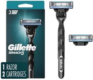 Mach3 Razor for Men, 1 Razor Handle + 2 Blade Refills Mach3 Razor for Men, 1 Razor Handle + 2 Blade Refills