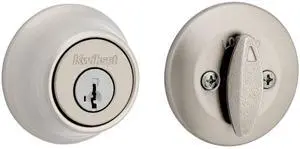 660 Deadbolt Lock, Satin Nickel Round Exterior Keyed Front Entry Door, Single Cylinder Dead Bolt, with Microban Protection 660 Deadbolt Lock, Satin Nickel Round Exterior Keyed Front Entry Door, Single Cylinder Dead Bolt, with Microban Protection