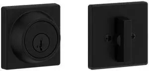 660 Deadbolt Lock, Matte Black Square Exterior Keyed Front Entry Door, Pick Resistant SmartKey Rekey Security, Single Cylinder Dead Bolt 660 Deadbolt Lock, Matte Black Square Exterior Keyed Front Entry Door, Pick Resistant SmartKey Rekey Security, Single Cylinder Dead Bolt