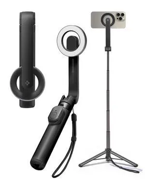 Selfie Stick Tripod Stand with Bluetooth Remote Control Shutter 24" Extendable Compatible with MagSafe iPhone 17/16/15/14/13/12 Pixelsnap Pixel 10 Series & More - Black (S571W) Selfie Stick Tripod Stand with Bluetooth Remote Control Shutter 24" Extendable Compatible with MagSafe iPhone 17/16/15/14/13/12 Pixelsnap Pixel 10 Series & More - Black (S571W)