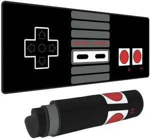 Gaming Mouse Pad,Large Game Retro Video Mousepad,Black Extended Desk Mat for Men Boy Gamer,31.5x12in,Long Full Desk Keyboard Protector Mouse Mat with Stitched Edges Gaming Mouse Pad,Large Game Retro Video Mousepad,Black Extended Desk Mat for Men Boy Gamer,31.5x12in,Long Full Desk Keyboard Protector Mouse Mat with Stitched Edges