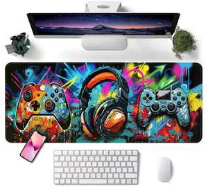 Mouse Pad, Game Mousepad, Large Size 31.5x11.8in, Mouse Pads with Stitched Edge & Rubber Non-Slip Bottom, Designed for Gaming, Home, Office (Game Console) Mouse Pad, Game Mousepad, Large Size 31.5x11.8in, Mouse Pads with Stitched Edge & Rubber Non-Slip Bottom, Designed for Gaming, Home, Office (Game Console)