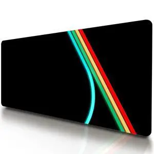 ARC Neon Gaming Mouse Pad XXL Extra Large Extended Non Slip - XL Mouse Mat, Black, Red, Green, Blue Microfiber Cloth, Rubber, 31.5 x 15.7 in ARC Neon Gaming Mouse Pad XXL Extra Large Extended Non Slip - XL Mouse Mat, Black, Red, Green, Blue Microfiber Cloth, Rubber, 31.5 x 15.7 in