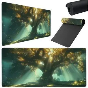 Large Extended Gaming Mouse Pad with Stitched Edges, (35.4X15.7In) Durable Non-Slip Natural Rubber Base, Waterproof Computer Keyboard Pad Mat for Esports Pros/Gamer/Desktop/Office/Home (A) Large Extended Gaming Mouse Pad with Stitched Edges, (35.4X15.7In) Durable Non-Slip Natural Rubber Base, Waterproof Computer Keyboard Pad Mat for Esports Pros/Gamer/Desktop/Office/Home (A)