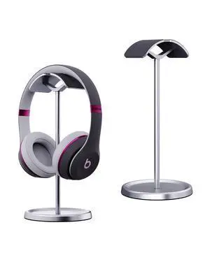 Headphone Stand for Desk, Aluminum Metal Gaming Headset Holder Hanger with Supporting Rod & Base, Headphone Stand for AirPods Max, AirPods Pro, Beats, Bose, Sennheiser, Sony and More - Silver Headphone Stand for Desk, Aluminum Metal Gaming Headset Holder Hanger with Supporting Rod & Base, Headphone Stand for AirPods Max, AirPods Pro, Beats, Bose, Sennheiser, Sony and More - Silver