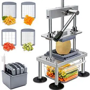 French Fry Cutter for Potatoes Vegetable Chopper With 4 Blades French Fry Cutter for Potatoes Vegetable Chopper With 4 Blades