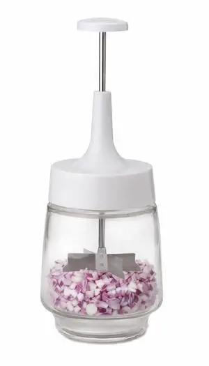 Old Fashioned Onion Chopper, Glass, 18/8 Stainless Steel Plane-Edge Blades For Onions, Eggs, Product, Nuts Old Fashioned Onion Chopper, Glass, 18/8 Stainless Steel Plane-Edge Blades For Onions, Eggs, Product, Nuts