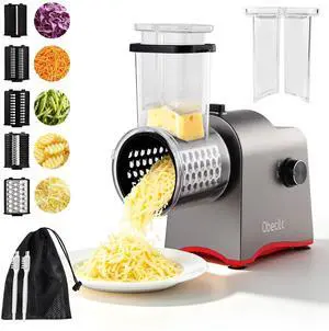 Upgraded 300W Electric Cheese Grater with 5 Stainless Steel Blades, Cheese Shredder Electric for Slicing, Shredding & Grinding Vegetables, Fruits and Nuts,Easy One-Touch Upgraded 300W Electric Cheese Grater with 5 Stainless Steel Blades, Cheese Shredder Electric for Slicing, Shredding & Grinding Vegetables, Fruits and Nuts,Easy One-Touch