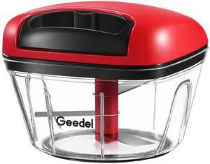 Manual Food Processor Vegetable Cutter, Pull Chopper with String, Food Chopper Vegetable Cutter for Veggies, Fruits, Salad, Onion, Nuts, Herbs, etc, 2 Cup(500ml), Red Manual Food Processor Vegetable Cutter, Pull Chopper with String, Food Chopper Vegetable Cutter for Veggies, Fruits, Salad, Onion, Nuts, Herbs, etc, 2 Cup(500ml), Red