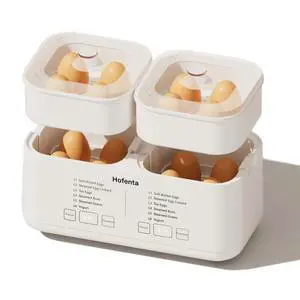 Rapid Electric Egg Cooker for Hard Boiled Eggs,Egg Boiler with Timer(0.5-9.5H), Auto Shut-Off/2 Tiers, 16 Eggs Capacity,Egg Steamer for Soft/Hard/Poached Boiled Eggs Rapid Electric Egg Cooker for Hard Boiled Eggs,Egg Boiler with Timer(0.5-9.5H), Auto Shut-Off/2 Tiers, 16 Eggs Capacity,Egg Steamer for Soft/Hard/Poached Boiled Eggs
