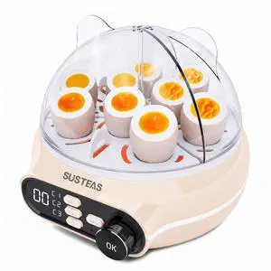 Rapid Egg Cooker Electric 9 Eggs Capacity, Soft, Medium, Hard Boiled Egg Cooker Simultaneously, Egg Poacher, Kitchen Egg Steamer, Auto Shut-Off, Smart Voice Prompts, Timer Function, Beige Rapid Egg Cooker Electric 9 Eggs Capacity, Soft, Medium, Hard Boiled Egg Cooker Simultaneously, Egg Poacher, Kitchen Egg Steamer, Auto Shut-Off, Smart Voice Prompts, Timer Function, Beige