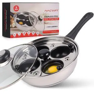 Egg Poacher, Stainless Steel Egg Poaching Pan, Poached Eggs Cooker Food Grade PFOA free Egg Poacher, Stainless Steel Egg Poaching Pan, Poached Eggs Cooker Food Grade PFOA free