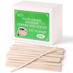 Wooden Coffee Stirrers, Thick Birch 5.5 Inches 1000PCS Disposable Coffee Stirrers Stir Sticks for Coffee & Cocktails, Natural Birch Biodegradabl Food Grade Stir Sticks for Coffee Bar Wooden Coffee Stirrers, Thick Birch 5.5 Inches 1000PCS Disposable Coffee Stirrers Stir Sticks for Coffee & Cocktails, Natural Birch Biodegradabl Food Grade Stir Sticks for Coffee Bar