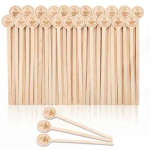 100Pcs Coffee Stirrers, 5.9 Inch Wooden Stir Sticks with Round Ends 100Pcs Coffee Stirrers, 5.9 Inch Wooden Stir Sticks with Round Ends