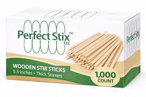 Premium Wooden Coffee Stirrer Sticks, Thick Birch Wood 1000 Count, 5.5" Inches. Eco-Friendly Wooden Stirrers (5.5Inches / 1000PC) Premium Wooden Coffee Stirrer Sticks, Thick Birch Wood 1000 Count, 5.5" Inches. Eco-Friendly Wooden Stirrers (5.5Inches / 1000PC)