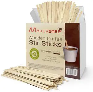 Birch Wood Coffee Stirrers, 7 Inch Coffee Stir Sticks (1000 Pack) Eco-friendly, Sturdy Wooden Sticks. Splinter Free, Round End. Great For Your Coffee Nook Birch Wood Coffee Stirrers, 7 Inch Coffee Stir Sticks (1000 Pack) Eco-friendly, Sturdy Wooden Sticks. Splinter Free, Round End. Great For Your Coffee Nook