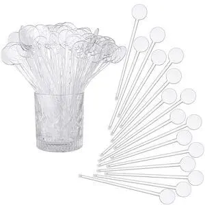 240 Pieces 7 Inch Swizzle Sticks for Cocktail Coffee Drink Stirrers Cocktail Stirrers Disposable Stirring Sticks Plastic Disc Top for Mixing Coffee Whiskey Beverage (Clear) 240 Pieces 7 Inch Swizzle Sticks for Cocktail Coffee Drink Stirrers Cocktail Stirrers Disposable Stirring Sticks Plastic Disc Top for Mixing Coffee Whiskey Beverage (Clear)