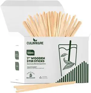 Birch Wood Coffee/Beverage Stirrers 7" (1000 pack) Eco-Friendly Great For Your Coffee Nook. Birch Wood Coffee/Beverage Stirrers 7" (1000 pack) Eco-Friendly Great For Your Coffee Nook.