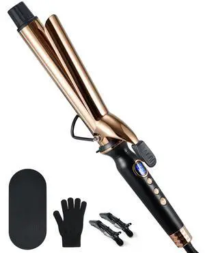Titanium 1.25 Inch Curling Iron Long Barrel, Extra Long Curling Iron for Long Hair, 1 1/4 Inch Curling Iron with Dual PTC Heater, 12 Heat Settings, 60 Mins Auto-Off & Dual Voltage Titanium 1.25 Inch Curling Iron Long Barrel, Extra Long Curling Iron for Long Hair, 1 1/4 Inch Curling Iron with Dual PTC Heater, 12 Heat Settings, 60 Mins Auto-Off & Dual Voltage