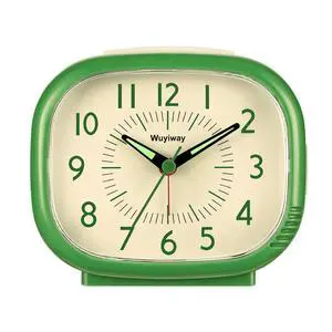 Retro Alarm Clock - Silent Non-Ticking Analog, Battery Operated with Snooze & Night Light, Vintage Style for Bedroom, Office, Nightstand Decor Retro Alarm Clock - Silent Non-Ticking Analog, Battery Operated with Snooze & Night Light, Vintage Style for Bedroom, Office, Nightstand Decor