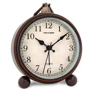 4" Small Battery Operated Antique Retro Analog Alarm Clock 4" Small Battery Operated Antique Retro Analog Alarm Clock