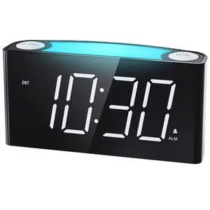 Digital Alarm Clock for Bedroom, Large Screen with 7 Color Night Light Digital Alarm Clock for Bedroom, Large Screen with 7 Color Night Light
