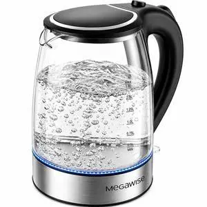 Electric Kettle, No Plastic Contact with Water, Auto Shut-Off, Fast Boil, 1.8L Electric Glass Kettle, Hot Water Boiler, Tea Kettle, Borosilicate Glass, Black, 1000W Electric Kettle, No Plastic Contact with Water, Auto Shut-Off, Fast Boil, 1.8L Electric Glass Kettle, Hot Water Boiler, Tea Kettle, Borosilicate Glass, Black, 1000W