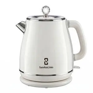 Electric Kettle - 1.8L Cordless Tea Pot, Stainless Steel Interior, Fast Boiling, Double Wall Insulation, Auto Shut-Off, White Electric Kettle - 1.8L Cordless Tea Pot, Stainless Steel Interior, Fast Boiling, Double Wall Insulation, Auto Shut-Off, White