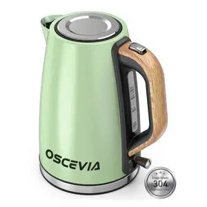 Electric Kettle for Boiling Water, 1.7L Visual Water Window Stainless Steel Electric Water Kettle, 1500W BPA-Free Hot Water Kettle Pot, Auto Shut Off & Boil-Dry Protection, Green Electric Kettle for Boiling Water, 1.7L Visual Water Window Stainless Steel Electric Water Kettle, 1500W BPA-Free Hot Water Kettle Pot, Auto Shut Off & Boil-Dry Protection, Green