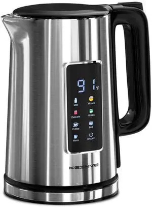 1.7L Electric Kettle, Touch Screen Water Boiler, No Plastic Interior, Double Wall, 6 Preset Temperatures, Fast Boil, and STRIX Control 1.7L Electric Kettle, Touch Screen Water Boiler, No Plastic Interior, Double Wall, 6 Preset Temperatures, Fast Boil, and STRIX Control