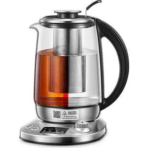 Electric Tea Kettle, 9 Temperature Control Presets Glass Kettle, 1200W Tea Pot with Removable Infuser, 2 Hours Keep Warm, 1.7 Liter Electric Kettles, Borosilicate Glass & Stainless Steel Electric Tea Kettle, 9 Temperature Control Presets Glass Kettle, 1200W Tea Pot with Removable Infuser, 2 Hours Keep Warm, 1.7 Liter Electric Kettles, Borosilicate Glass & Stainless Steel