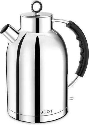 Electric Kettle, Electric Tea Kettle Hot Water Kettle Stainless Steel 1.5L 1500W Tea Heater & Boiling Water, Auto Shut-Off and Boil-Dry Protection (Polished Silver) Electric Kettle, Electric Tea Kettle Hot Water Kettle Stainless Steel 1.5L 1500W Tea Heater & Boiling Water, Auto Shut-Off and Boil-Dry Protection (Polished Silver)