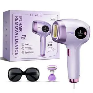 IPL Hair Removal Device, Full Body for Women Men at Home, Long-Lasting & Painless, 20J & 3 Smart Modes, 990k Flashes, Hair Remover for Armpits Legs Arms Face Bikini Line (Purple) IPL Hair Removal Device, Full Body for Women Men at Home, Long-Lasting & Painless, 20J & 3 Smart Modes, 990k Flashes, Hair Remover for Armpits Legs Arms Face Bikini Line (Purple)