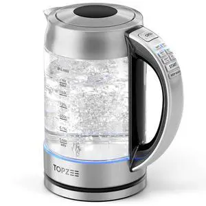 1.7L Glass Electric Kettle for Coffee & Tea, Hot Water Boiler with 6 Preset Temperatures, Keep Warm and Memory Function, Auto Shut-off & Dry Boil Protection, BPA Free, Rapid Boil, 1500W, Silver 1.7L Glass Electric Kettle for Coffee & Tea, Hot Water Boiler with 6 Preset Temperatures, Keep Warm and Memory Function, Auto Shut-off & Dry Boil Protection, BPA Free, Rapid Boil, 1500W, Silver