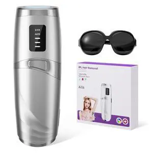 Laser Hair Removal IPL Hair Removal Device for Women & Men, 999,999 Flashes Painless Long-Lasting Results, at Home Hair Removal in 8mins for Armpits Legs Arms Bikini Line, Silver Laser Hair Removal IPL Hair Removal Device for Women & Men, 999,999 Flashes Painless Long-Lasting Results, at Home Hair Removal in 8mins for Armpits Legs Arms Bikini Line, Silver