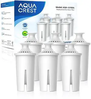 CF06A Replacement for Brita® Filter, Brita® Water Pitchers and Dispensers, Classic OB03, Mavea® 107007, and More, NSF Certified Pitcher Water Filter, 1 Year Filter Supply, 6 Pack CF06A Replacement for Brita® Filter, Brita® Water Pitchers and Dispensers, Classic OB03, Mavea® 107007, and More, NSF Certified Pitcher Water Filter, 1 Year Filter Supply, 6 Pack