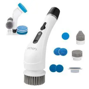 Electric Spin Scrubber Full-Body IPX7 Waterproof Cordless Bathroom Cleaning Brush with Power LCD Display and 8 Brush Heads Electric Spin Scrubber Full-Body IPX7 Waterproof Cordless Bathroom Cleaning Brush with Power LCD Display and 8 Brush Heads