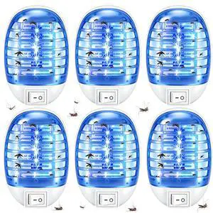 6 Pack Plug in Bug Zapper Indoor, UV Light Flying Insect Trap Electric Mosquito Killer for Fruit Flies, Gnats & Moths, Enclosed Grid Bug Light for Kitchen, Bedroom, Bathroom & Home Use 6 Pack Plug in Bug Zapper Indoor, UV Light Flying Insect Trap Electric Mosquito Killer for Fruit Flies, Gnats & Moths, Enclosed Grid Bug Light for Kitchen, Bedroom, Bathroom & Home Use