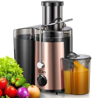 Juicer Machine, 500W Centrifugal Juicer Extractor with Wide Mouth 3 Feed Chute for Fruit Vegetable, Easy to Clean, Stainless Steel, BPA-free (Rose Gold) Juicer Machine, 500W Centrifugal Juicer Extractor with Wide Mouth 3 Feed Chute for Fruit Vegetable, Easy to Clean, Stainless Steel, BPA-free (Rose Gold)