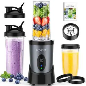 Smoothie Blender for Kitchen, 900W Personal Blender for Smoothies Shakes 14pcs with 3 Portable Cups 23oz + 17oz, Single Serve Smoothies Maker Mixer for Juices Frozen Drinks, Grey Blue Smoothie Blender for Kitchen, 900W Personal Blender for Smoothies Shakes 14pcs with 3 Portable Cups 23oz + 17oz, Single Serve Smoothies Maker Mixer for Juices Frozen Drinks, Grey Blue