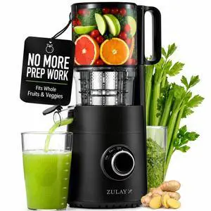 Juicer Machine with 5" Wide Feed Chute, Cold Press Slow Masticating Juicer for Whole Fruits & Vegetables, Easy to Clean Stainless Steel Blades, High Juice Yield - Black Juicer Machine with 5" Wide Feed Chute, Cold Press Slow Masticating Juicer for Whole Fruits & Vegetables, Easy to Clean Stainless Steel Blades, High Juice Yield - Black