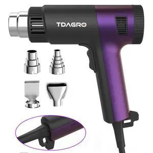 Heat Gun 1800W - Fast-Heat Hot Air Tool with Adjustable Temperature 122-1202(50-650),Two fan speeds Overload Protection 4 Nozzles for Shrink Tubing,vinyl wrap,crafting,Resin DIY. Heat Gun 1800W - Fast-Heat Hot Air Tool with Adjustable Temperature 122-1202(50-650),Two fan speeds Overload Protection 4 Nozzles for Shrink Tubing,vinyl wrap,crafting,Resin DIY.